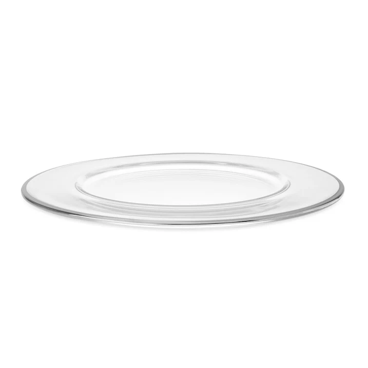 Set 6 Sottopiatti vetro soffiato filo platino Onlylux