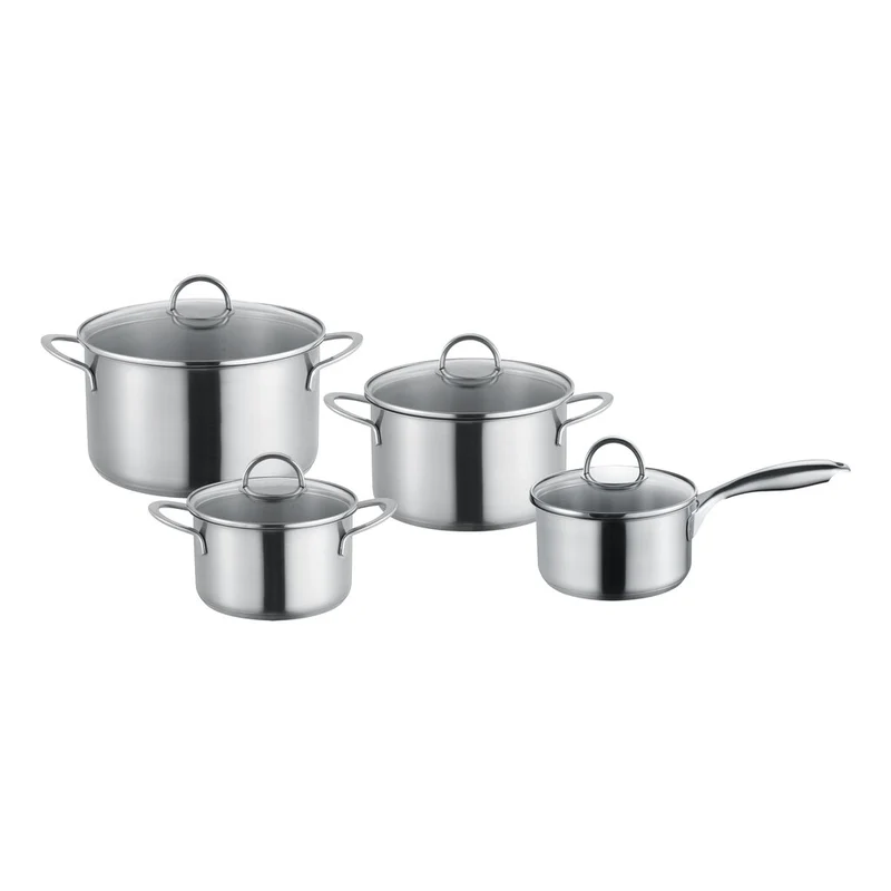 BATTERIA IN ACCIAIO INOX 4PZ BERNDES ROMA
