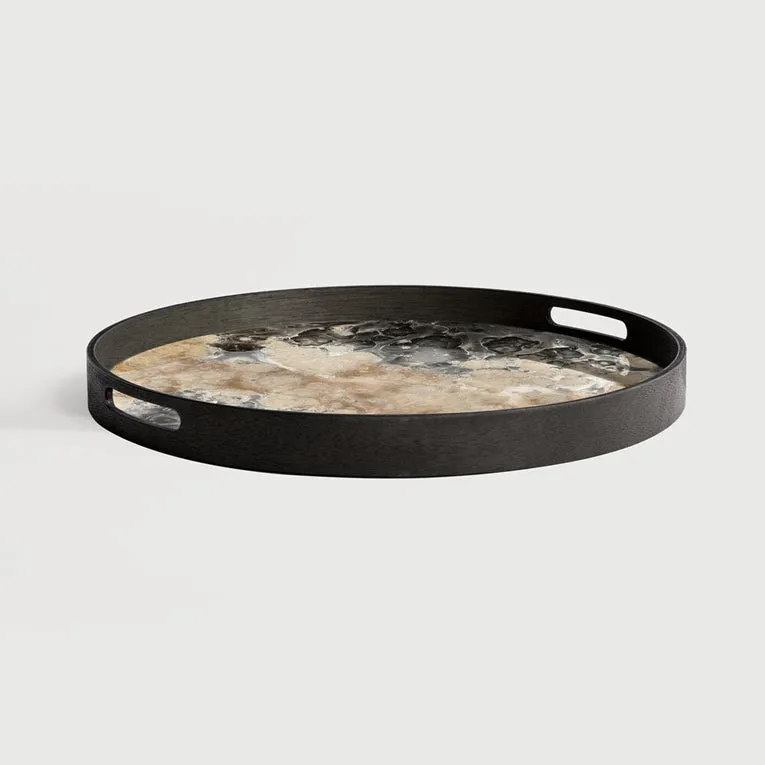 Vassoio Organic Glass vetro/legno cm 48 Ethnicraft 20583