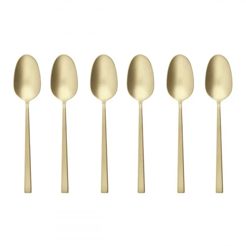 Rock PVD Champagne Antique Set 6 Cucchiaini moka Sambonet