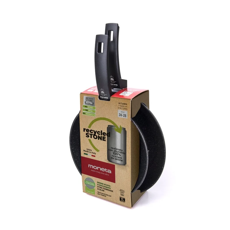 SET DI PADELLE 24 + 28 CM MONETA RECY LIGHT