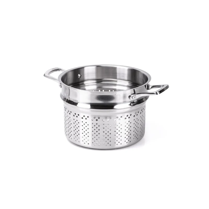 PENTOLA 24CM CON SCOLAPASTA E CESTELLO VAPORE MONETA ACCORDO INOX