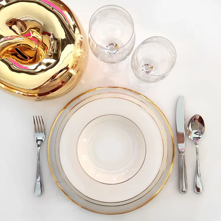 Anmut Gold Servizio tavola 18 pezzi filo oro Villeroy & Boch