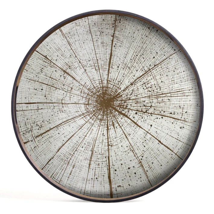 Vassoio Slice vetro specchio/legno cm 48 Slice Ethnicraft 20402