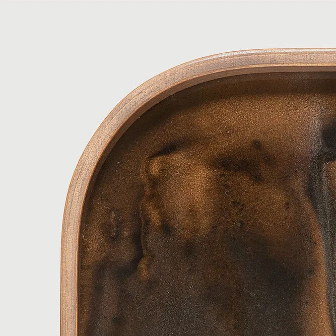 Vassoio Svuotatasche Bronze Organic vetro cm 42 Ethnicraft 20469
