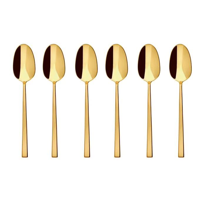 Rock Set 6 Cucchiaini moka PVD Gold Sambonet