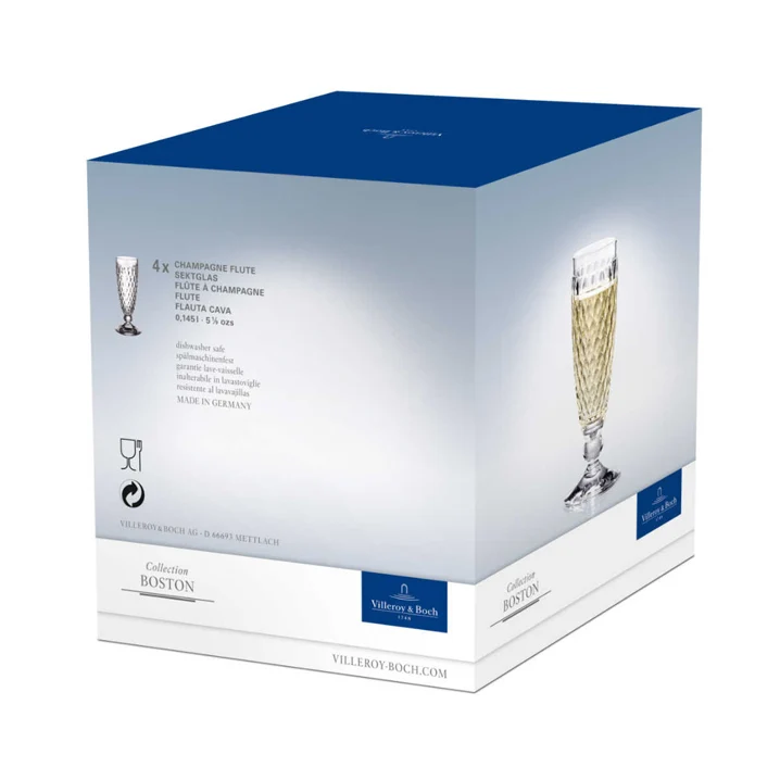 4 Calici Flute Boston trasparente Villeroy & Boch