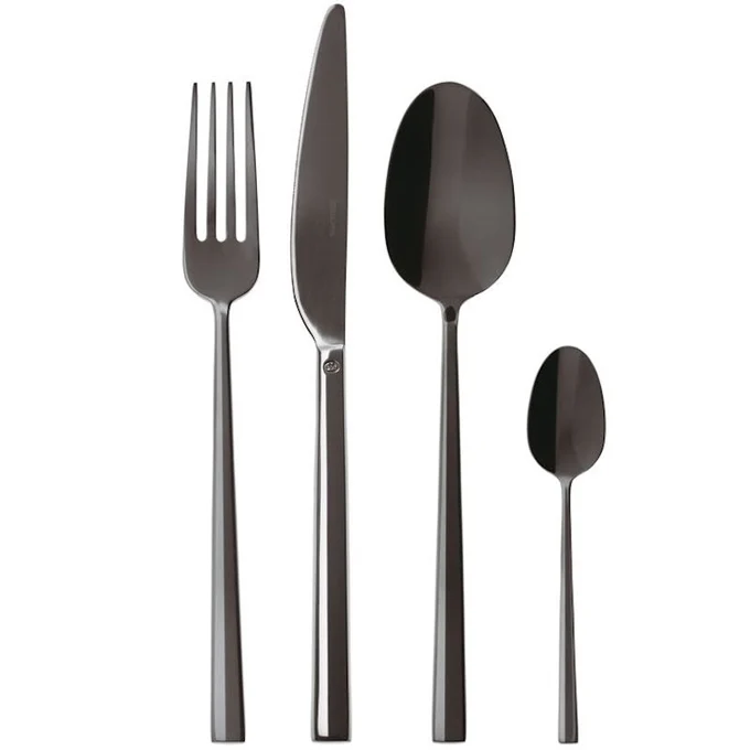 Rock PVD Black Servizio posate 24 pezzi canna di fucile Sambonet 52762K-81