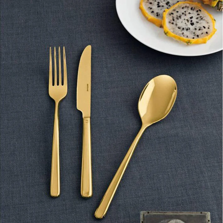 Linear PVD Gold Servizio posate 36 pezzi Oro Sambonet 52713G-83