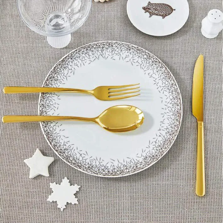 Linear PVD Gold Servizio posate 36 pezzi Oro Sambonet 52713G-83