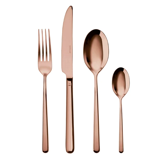 Linear PVD Copper Servizio posate 24 pezzi Rame Sambonet 52713C-81