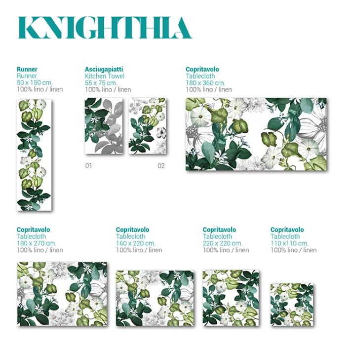 Knighthia Tovaglia 100% lino The Napking made in Italy