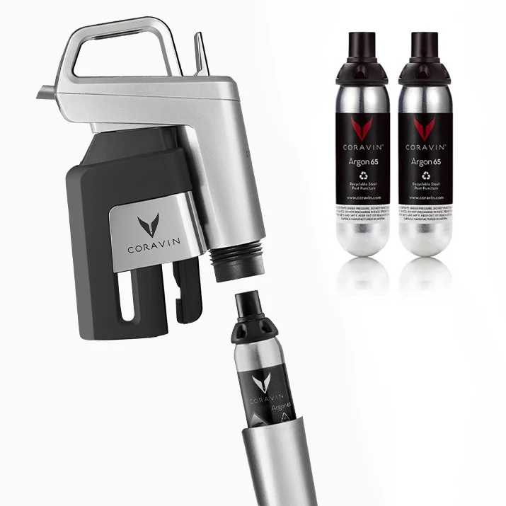 Coravin Set 6 capsule gas argo ricambio