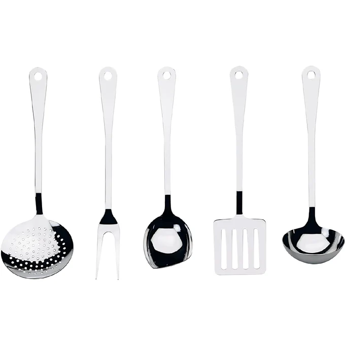 Alessi Set 5 mestoli cucina acciaio Jasper Morrison
