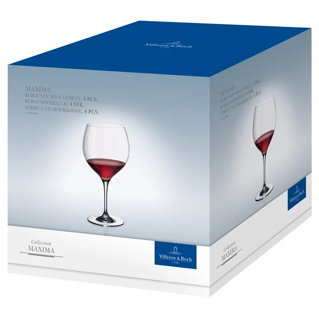 Set 4 Calici vino rosso Bourgogne cristallo Maxima Villeroy & Boch