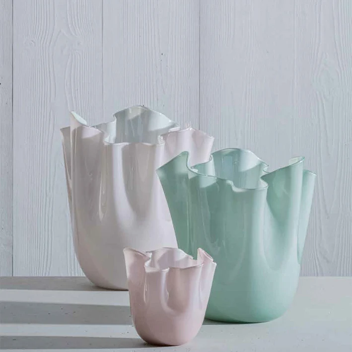 Venini vaso Fazzoletto cm 24 verde rio 700.02