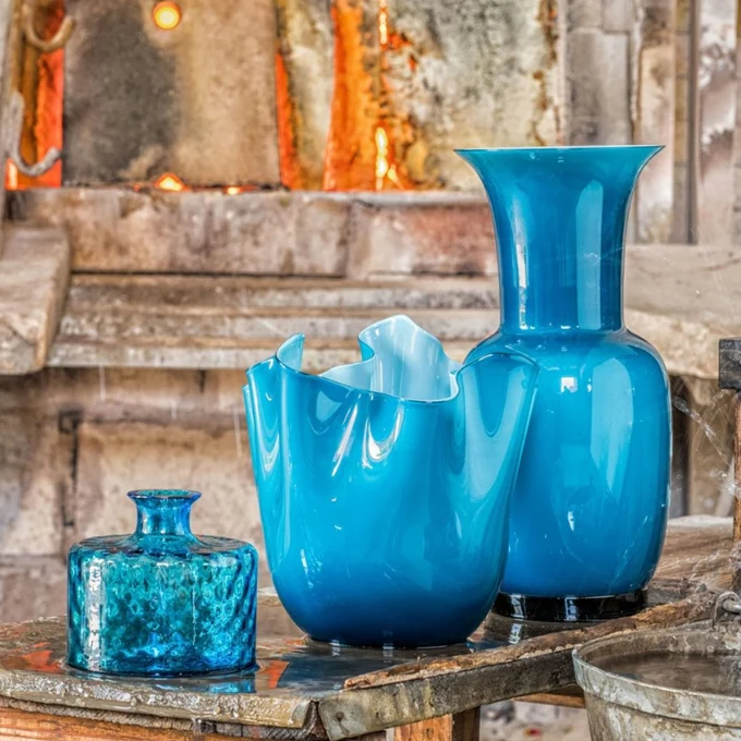 Venini Vaso Fazzoletto cm 31 acquamare 700.00