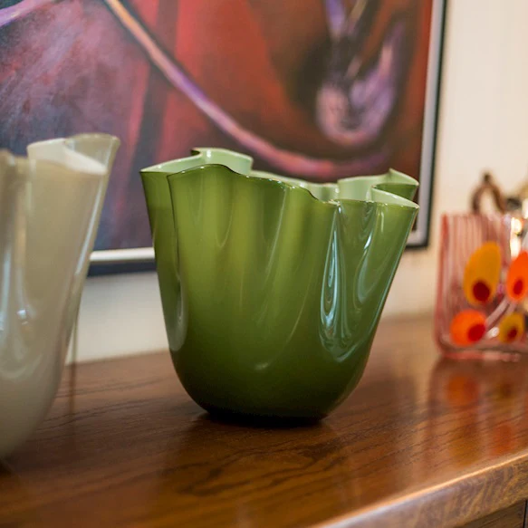 Venini Vaso Fazzoletto cm 12 verde mela 700.04