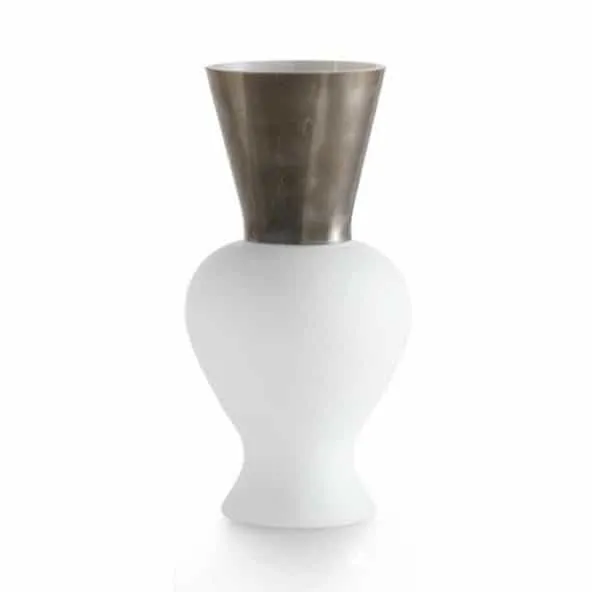 Venini Vaso Re lattimo cm 38 vetro di murano
