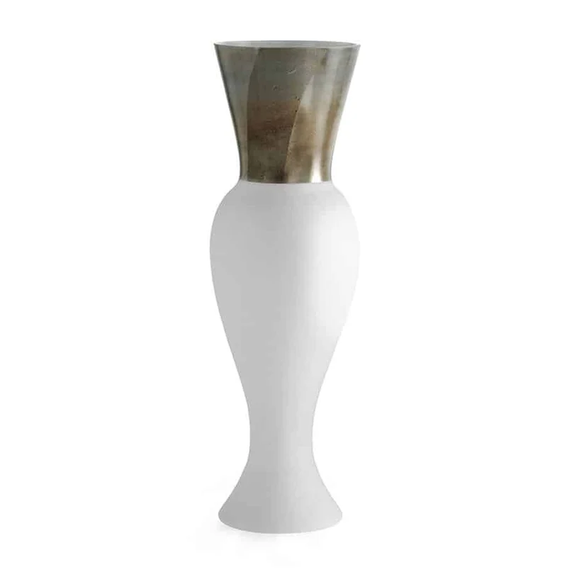 Venini Vaso Regina lattimo cm 50 vetro di murano