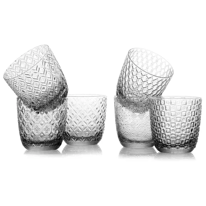 Ivv Set 6 bicchieri artistici trasparenti Sixties Nuova Produzione