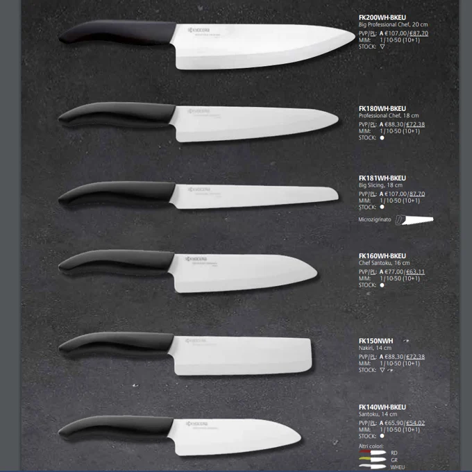 Kyocera Coltello ceramica giapponese Chef lama 18 cm
