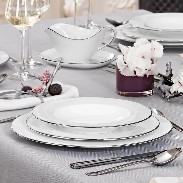 Anmut Platinum Servizio tavola 18 pezzi filo platino Villeroy & Boch
