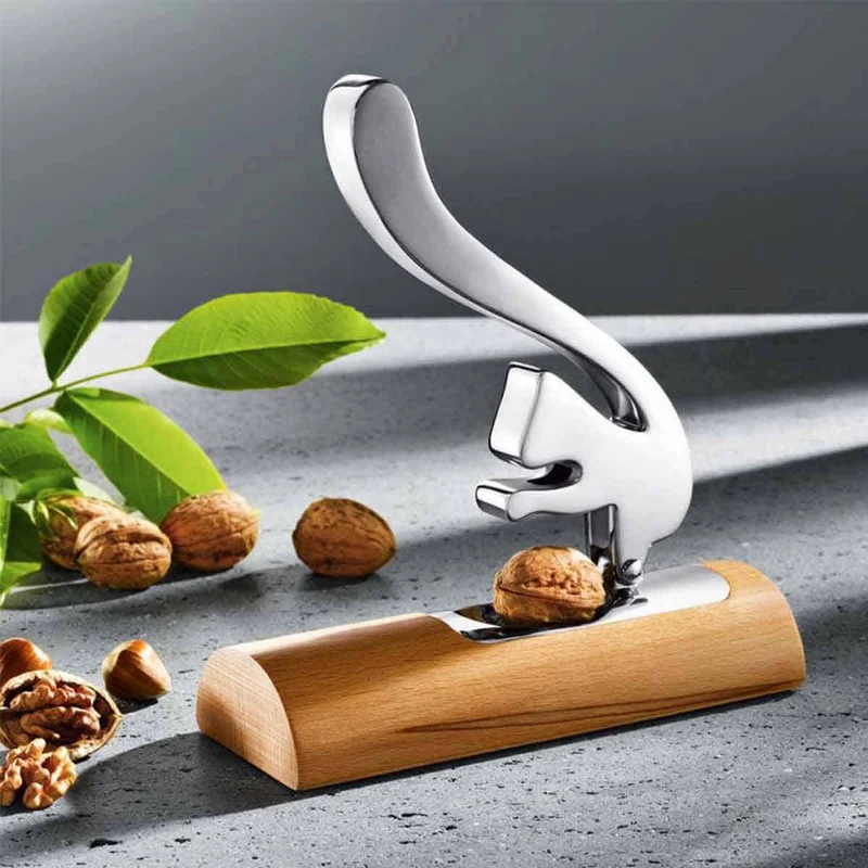 Alessi Schiaccianoci scoiattolo design legno e acciaio