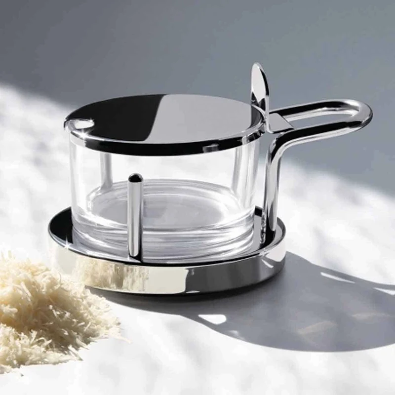 Alessi Formaggiera da tavola 5071 cristallo e acciaio