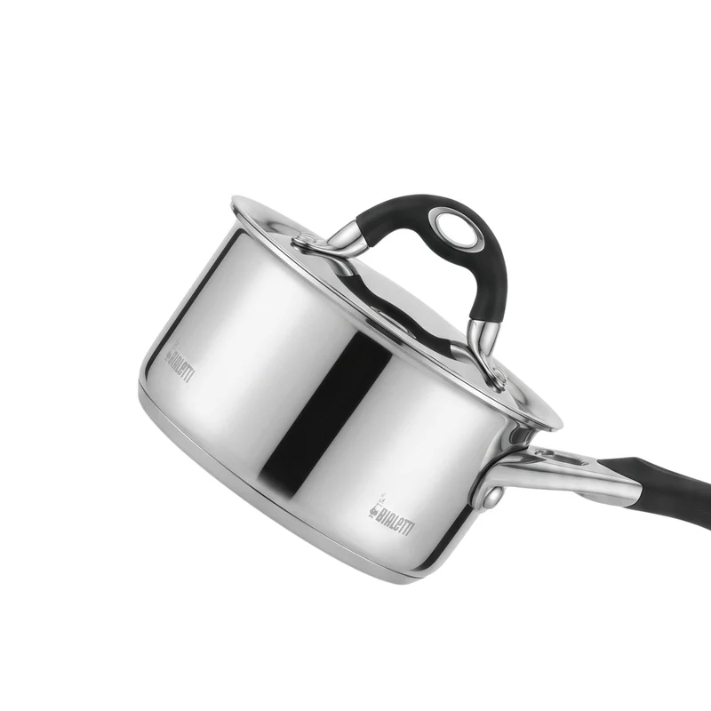 Casseruola Manico Lungo Linea Avorio Con Coperchio 18 cm