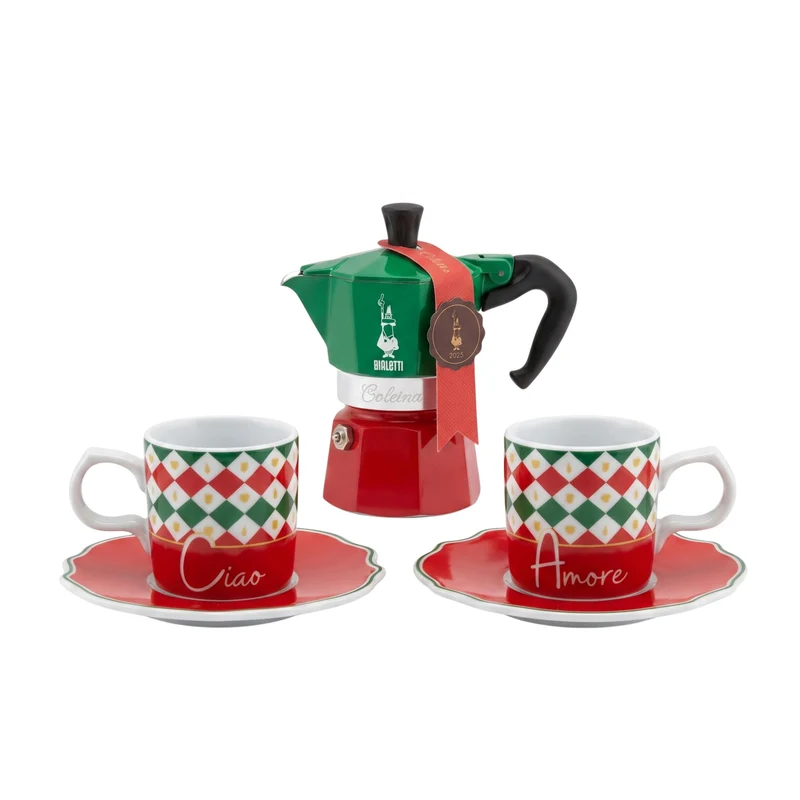 Set 2 Tazze + La Mokina Tricolore