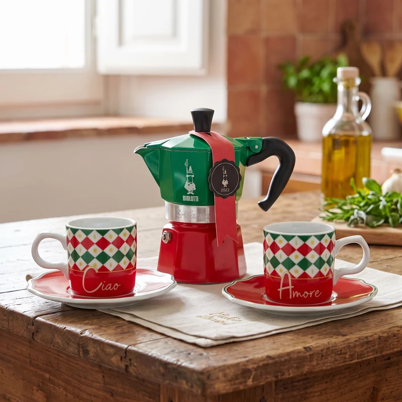 Set 2 Tazze + La Mokina Tricolore