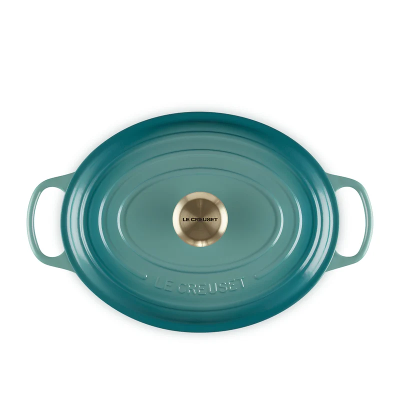 Cocotte ovale Evolution in ghisa vetrificata 29 cm Bleu Riviera