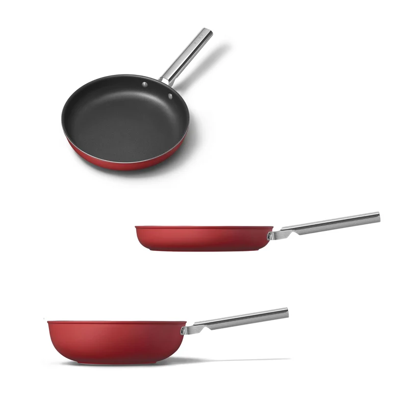 Set 2 padelle + 1 wok rossa