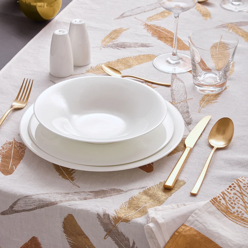 Set 18 Pezzi Neve Bone China