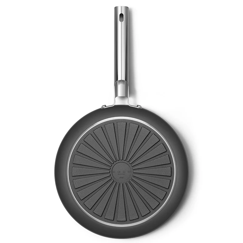 Padella Antiaderente - 30 cm Nero Stile Anni 50