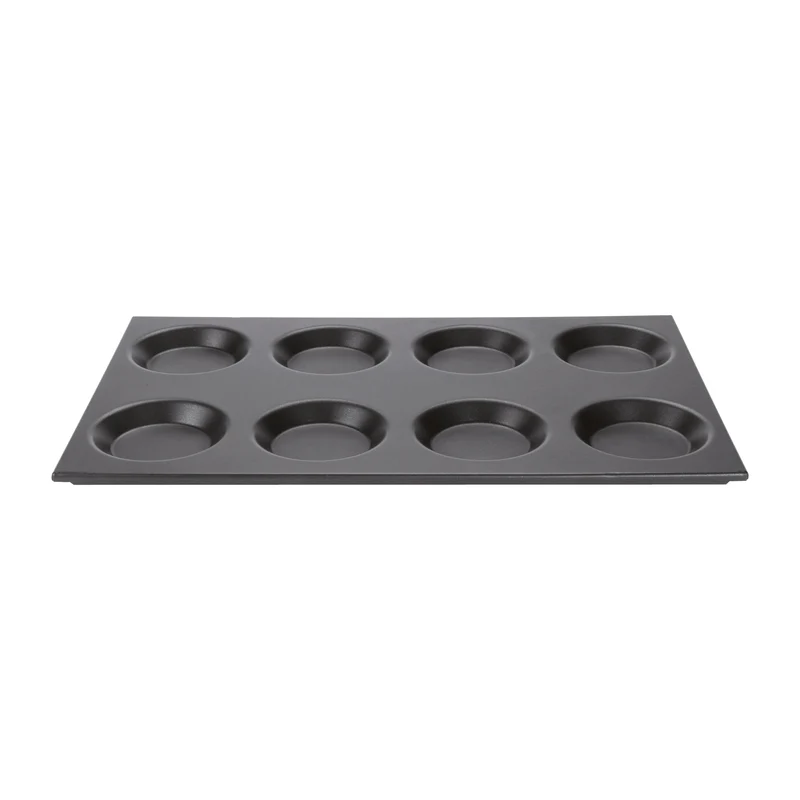 Teglia gastronorm 1/1 con 8 stampi da 11 cm. Antiaderente