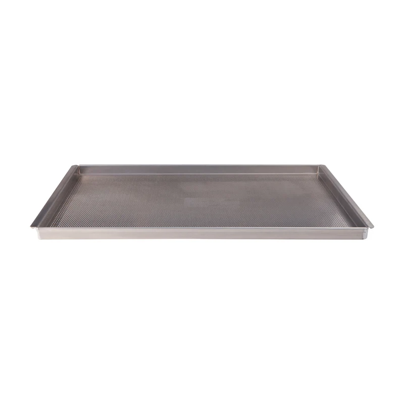 Teglia gn al/3003 microforata h.2 cm. Con binario su lato corto