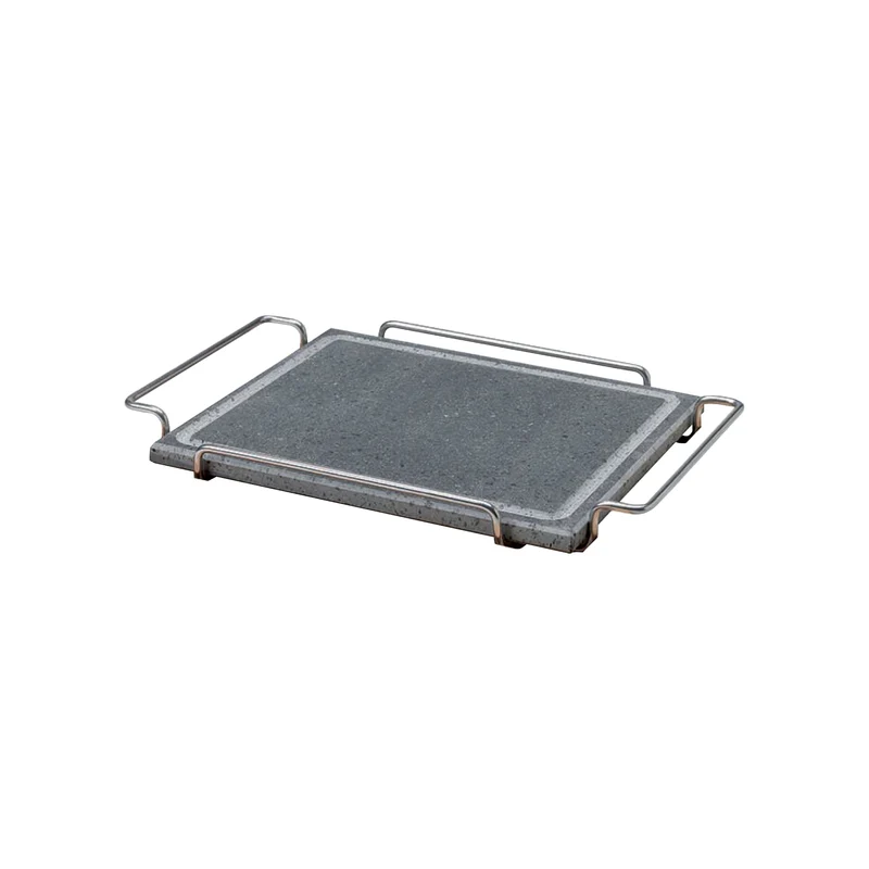 Pietra rettangolare cm 25 x 30 c/supporto acciaio inox 18/10