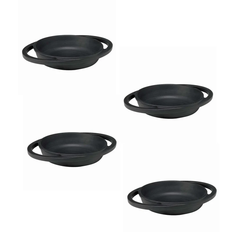 Set 4 Mini piatto in ghisa cm 20 - matt black