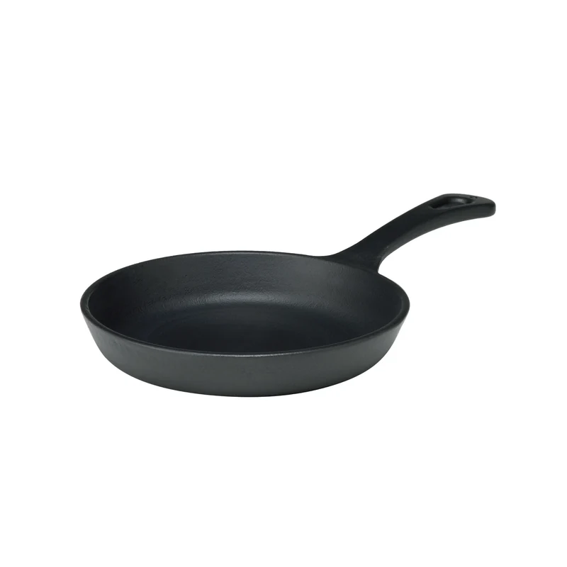 Set 4 Mini griglia tonda cm 16 - manico in ghisa - matt black