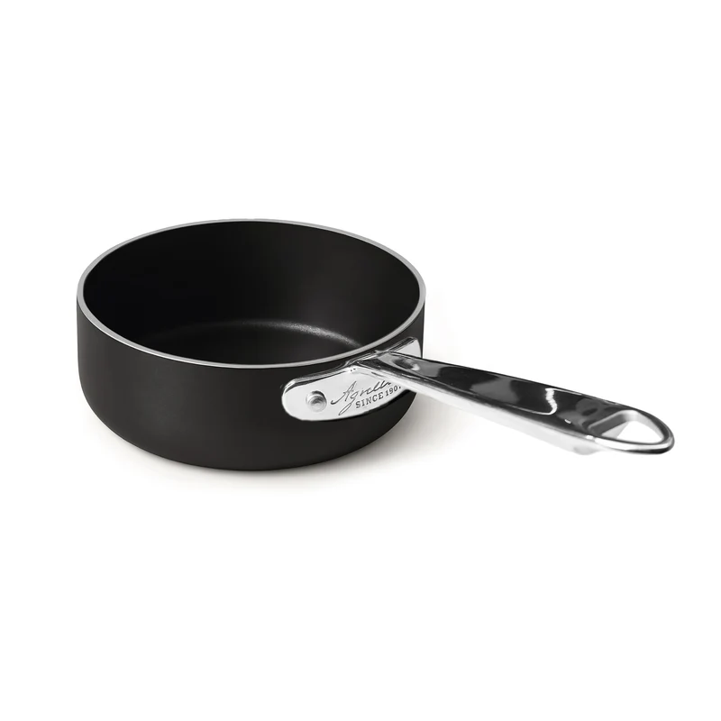 Casseruola bassa in alluminio alblack induzione con un manico inox cm. 24
