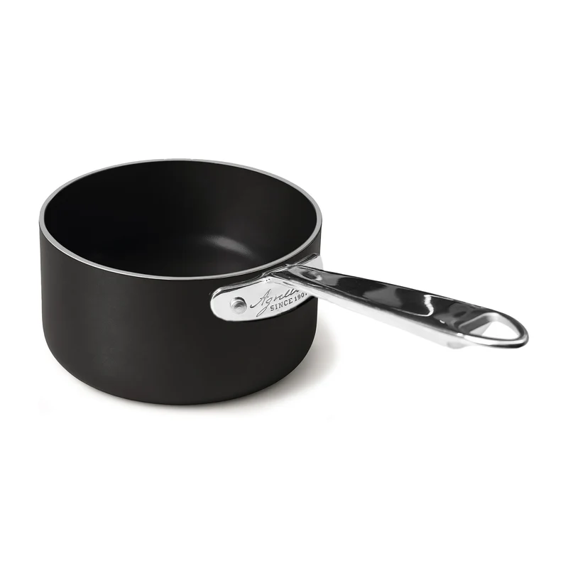 Casseruola alta in alluminio alblack induzione con un manico inox cm. 20