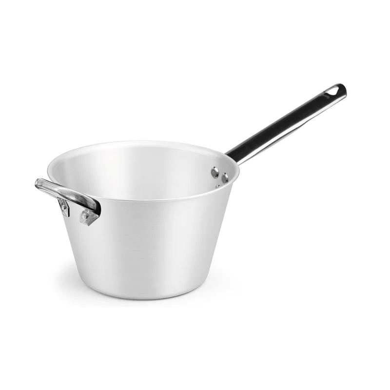Paiolo per polenta con manico tubolare inox a induzione