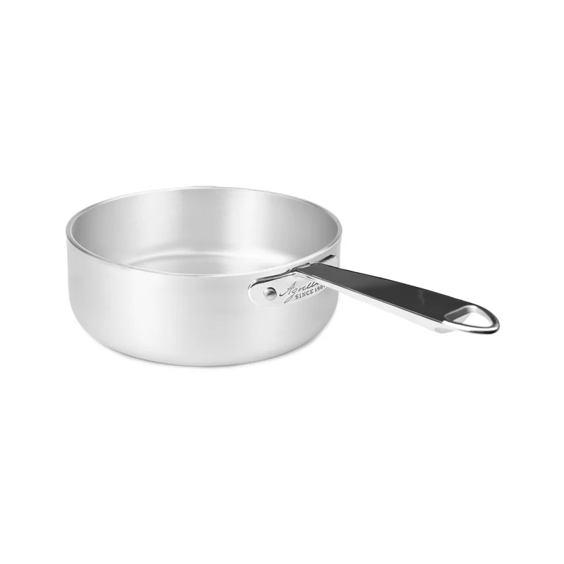 Casseruola bassa in allumino induzione con un manico inox cm. 24