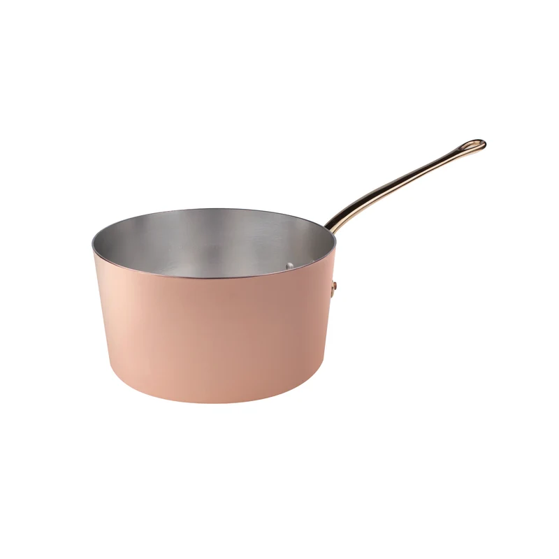 Casseruola alta in rame liscio Cm 18