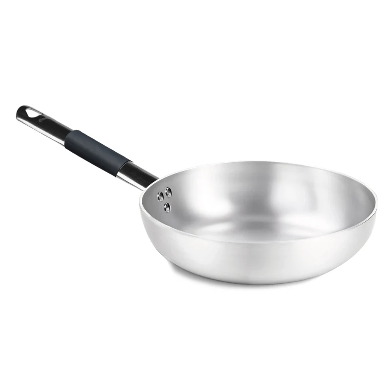 Padella svasata alta a saltare in alluminio 3mm – 1 manico Cm.28