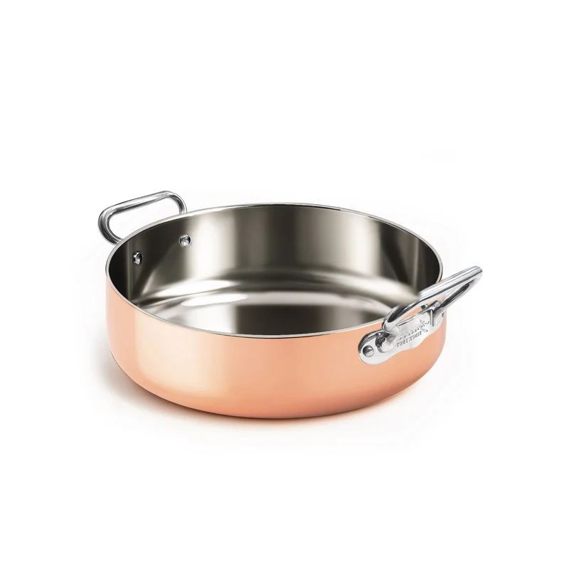 Rondeau in copper4 – 2 maniglie inox Cm 28