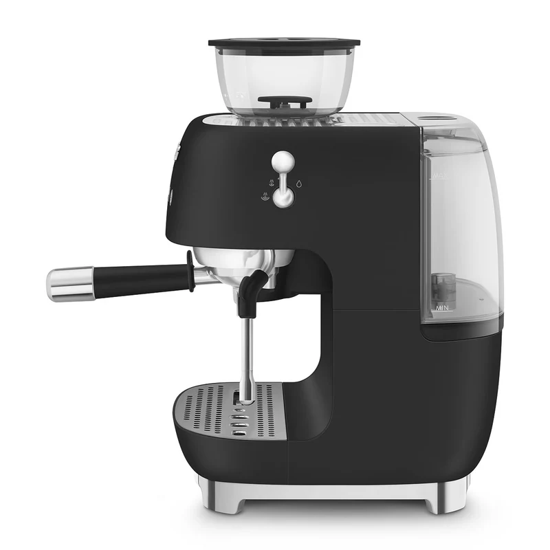 Macchina per caffè espresso manuale con macinacaffè Nero Opaco Plug EU