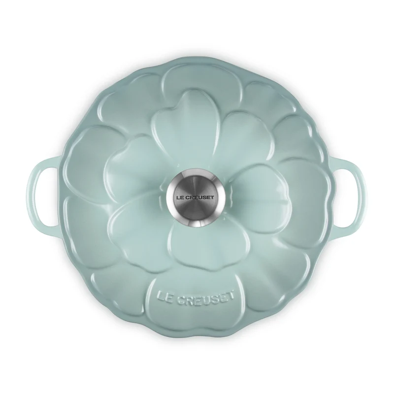 Tegame basso con coperchio a fiore in ghisa vetrificata 26 cm